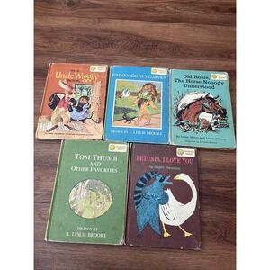 Dandelion Library Vtg 1960s Book Lot of 5 Books 2 In 1 Flip Books Fairy Tales HC